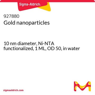 Gold nanoparticles 10&#160;nm diameter, Ni-NTA functionalized, 1 ML, OD 50, in water