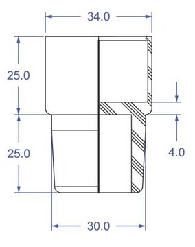 Precision Seal&#174; Gummiseptum white, 29/42 joints