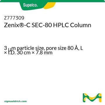 7691-C Kolumna HPLC SEC-80 3&#160;&#956;m particle size, pore size 80&#160;Å, L × I.D. 30&#160;cm × 7.8&#160;mm