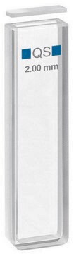 Hellma&#174; Makro-Küvetten für Absorptionsmessungen, Standardzellen High Performance Quartz Glass, spectral range 200-2500 nm, pathlength 2&#160;mm, chamber volume 700&#160;&#956;L