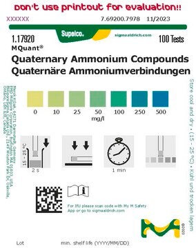 Czwartorzędowe związki amoniowe colorimetric, 10-500&#160;mg/L (quaternary ammonium), MQuant&#174;