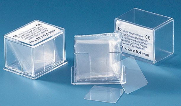 BRAND&#174; Haemacytometer cover glass, for counting chambers borosilicate glass, size 24&#160;mm × 24&#160;mm × 0.4&#160;mm