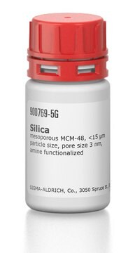 シリカ mesoporous MCM-48, &lt;15&#160;&#956;m particle size, pore size 3&#160;nm, amine functionalized