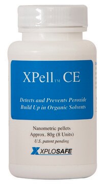 XPell&#8482; indicating pellets for peroxides prevention CE for organic solvents