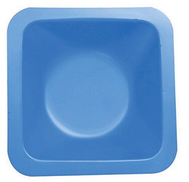 Weigh Boat Medium, square blue polystyrene, Anti-static, pk of 500&#160;ea