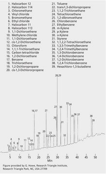 Volatile organic compounds by US EPA TO-17 suitable for GC, application for air monitoring