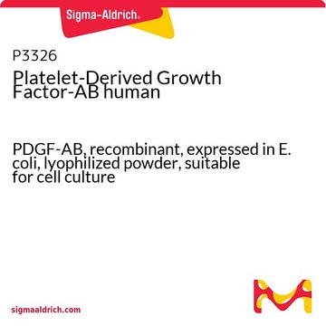 血小板由来成長因子-AB ヒト PDGF-AB, recombinant, expressed in E. coli, lyophilized powder, suitable for cell culture