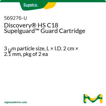 Discovery&#174; HS C18 Supelguard 保护柱芯 3&#160;&#956;m particle size, L × I.D. 2&#160;cm × 2.1&#160;mm, pkg of 2&#160;ea