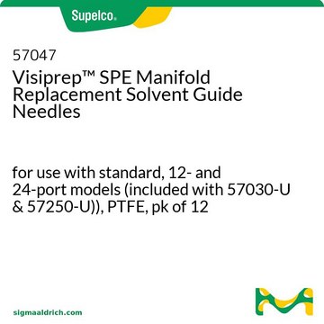 Guide ad ago per solvente, parte di ricambio per collettore da vuoto Visiprep&#8482; per SPE for use with standard, 12- and 24-port models (included with 57030-U &amp; 57250-U)), PTFE, pk of 12