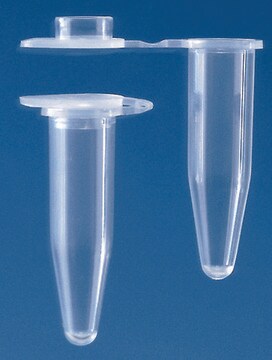 BRAND&#174; PCR tubes capacity 0.5&#160;mL, blue tube, individual, attached flat cap