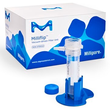 Milliflip&#174;-HV Niesterylna jednostka filtrująca PVDF z napędem próżniowym Nonsterile, 50 mL process volume, 0.45 &#181;m pore size, PVDF membrane