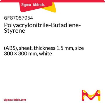 Polyacrylonitrile-Butadiene-Styrene (ABS), sheet, thickness 1.5&#160;mm, size 300 × 300&#160;mm, white