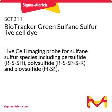 BioTracker grüner Sulfanschwefelfarbstoff für Lebendzellen Live Cell imaging probe for sulfane sulfur species including persulfide (R-S-SH), polysulfide (R-S-S&lt;sub&gt;n&lt;/sub&gt;-S-R) and ploysulfide (H&lt;sub&gt;2&lt;/sub&gt;S&lt;sub&gt;n&lt;/sub&gt;).