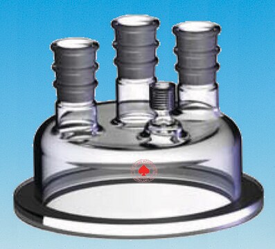 Ace reaction flask head w/ thermometer joint fits flask, 1,000&#160;mL, center joint: ST/NS 24/40, side joint: ST/NS 24/40