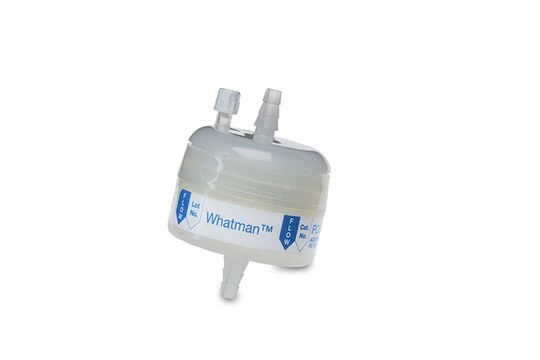 Whatman&#174; Polycap AS encapsulated filter for aqueous solutions Polycap AS 75, pore size 0.2&#160;&#956;m, non-sterile, Inlet: 0.125 inch FNPT, Outlet: 0.125 inch FNPT