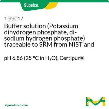 Buffer solution (Potassium dihydrogen phosphate, di-sodium hydrogen phosphate) traceable to SRM from NIST and PTB pH 6.86 (25&#160;°C in H2O), Certipur&#174;