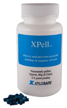 XPell&#8482; indicating pellets for peroxides prevention CE for organic solvents