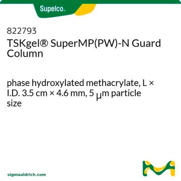 TSKgel&#174; SuperMP(PW)-N Guard Column phase hydroxylated methacrylate, L × I.D. 3.5&#160;cm × 4.6&#160;mm, 5&#160;&#956;m particle size