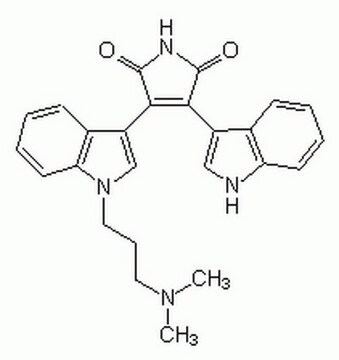 Bisindolilomaleimid I A highly selective, cell-permeable, and reversible protein kinase C (PKC) inhibitor (IC&#8325;&#8320; = 10 nM) that is structurally similar to staurosporine.