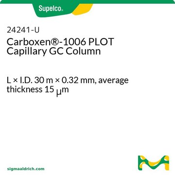 Colonne capillaire Carboxen&#174;-1006&nbsp;PLOT pour GC/CPG L × I.D. 30&#160;m × 0.32&#160;mm, average thickness 15&#160;&#956;m