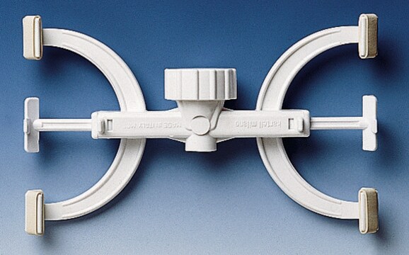 BRAND&#174; burette clamp Zinc alloy, nickel-plated for 2 burettes, clamp PVC-coated