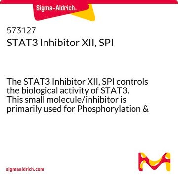 Inhibitor STAT3 XII, SPI The STAT3 Inhibitor XII, SPI controls the biological activity of STAT3. This small molecule/inhibitor is primarily used for Phosphorylation &amp; Dephosphorylation applications.