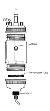 Kolben für die Festphasen-Peptidsynthese capacity 500&#160;mL