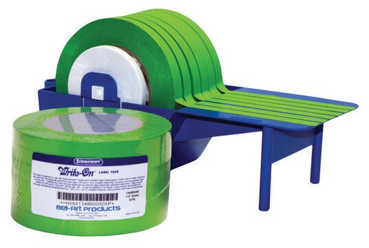 Bel-Art&#174; Write-on&#8482; Label Tape roll size 40&#160;yard, green, width 1/2&#160;in., pk of 6