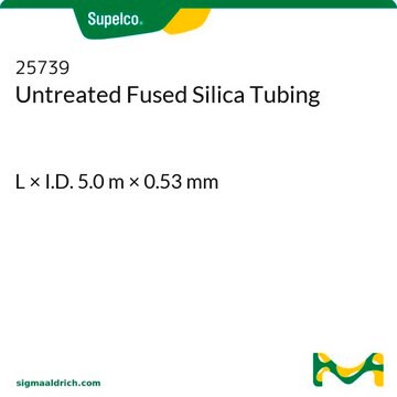 Tube en silice fondue non traitée L × I.D. 5.0&#160;m × 0.53&#160;mm