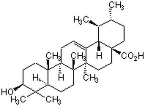 熊果酸 A cell-permeable plant-derived pentacyclic triterpene acid that displays anti-inflammatory, immunomodulatory, and antitumor activities.