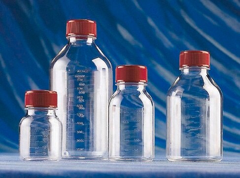 Corning&#174; Costar&#174; traditional, round, plastic storage bottles round clear polystyrene, sterile, bottle capacity 500&#160;mL, cap (plug seal), case of 12