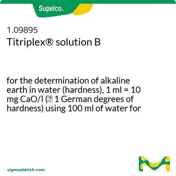 Titriplex&#174; Lösung B for the determination of alkaline earth in water (hardness), 1 ml = 10 mg CaO/l (&#8793; 1 German degrees of hardness) using 100 ml of water for 1000 ml Titrisol&#174;