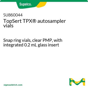 TopSert TPX&#174; autosampler vials Snap ring vials, clear PMP, with integrated 0.2 mL glass insert