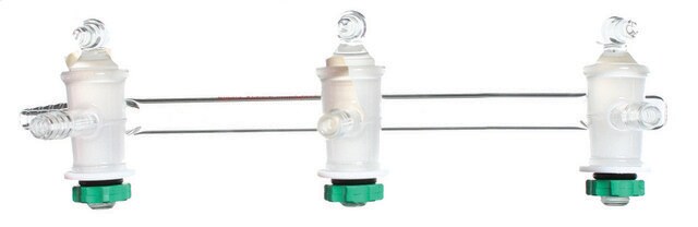 Aldrich&#174; single bank manifold with 1 hose connection and 1 closed end positions, 4, bore size 4&#160;mm, PTFE stopcock