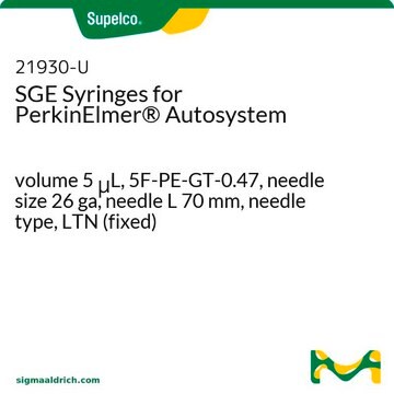 用于 PerkinElmer&#174; Autosystem 气相色谱仪的 SGE 注射器 volume 5&#160;&#956;L, 5F-PE-GT-0.47, needle size 26 ga, needle L 70&#160;mm, needle type, LTN (fixed)