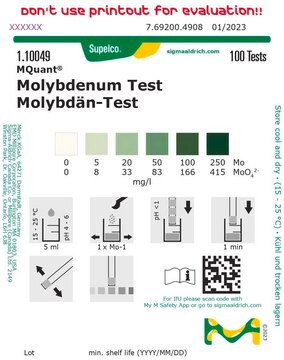 Molybdän-Test colorimetric, 5-250&#160;mg/L (Mo), MQuant&#174;