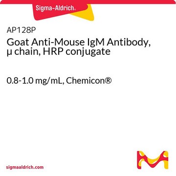 Anticorps de chèvre anti-IgM de souris, chaîne&nbsp;µ, conjugué à la HRP 0.8-1.0&#160;mg/mL, Chemicon&#174;