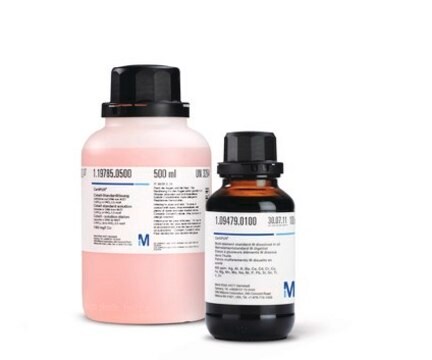 Standard wieloelementowy II dissolved in oil 100 ppm: Ag, Al, B, Ba, Ca, Cd, Cr, Cu, Fe, Mg, Mn, Mo, Na, Ni, P, Pb, Si, Sn, Ti, V, Zn Certipur&#174;