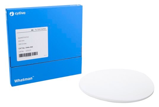 Whatman&#174; quantitative filter paper, ashless, Grade 44 circles, diam. 185&#160;mm, pack of 100