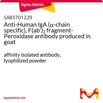 Anti-Human IgA (&#945;-chain specific), F(ab&#8242;)2 fragment-Peroxidase antibody produced in goat affinity isolated antibody, lyophilized powder