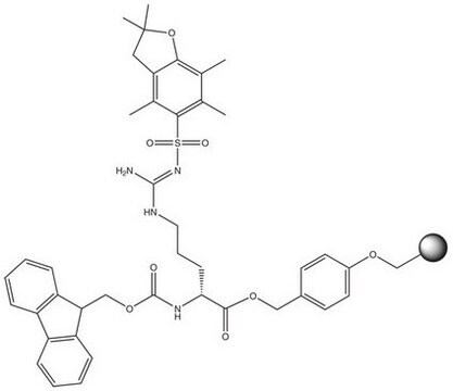 Fmoc-D-Arg(Pbf)-Wang resin (100-200 mesh) Novabiochem&#174;