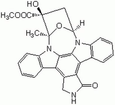 K-252a，来源于诺卡氏菌属 A cell-permeable, reversible, and ATP-competitive inhibitor against multiple protein kinases.