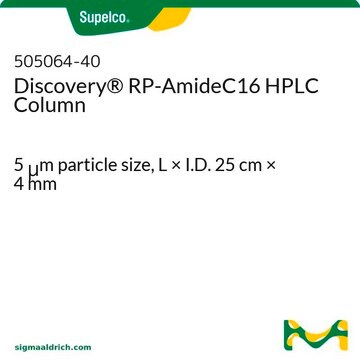 Discovery&#174; RP-AmideC16 HPLCカラム 5&#160;&#956;m particle size, L × I.D. 25&#160;cm × 4&#160;mm