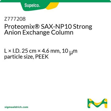 Proteomix&#174; SAX-NP10 Strong Anion Exchange Column L × I.D. 25&#160;cm × 4.6&#160;mm, 10&#160;&#956;m particle size, PEEK