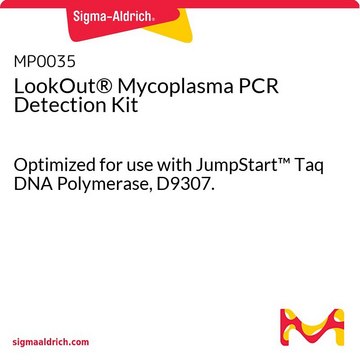 Kit de detecção de micoplasma por PCR LookOut&#174; Optimized for use with JumpStart&#8482; Taq DNA Polymerase, D9307.