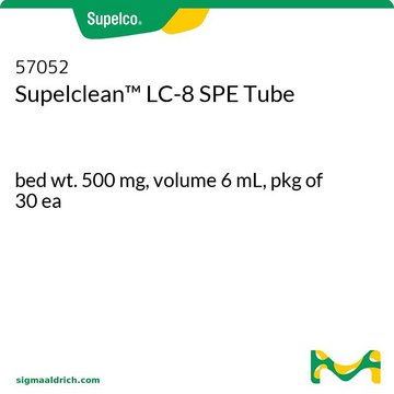 Supelclean&#8482; LC-8 SPE Tube bed wt. 500&#160;mg, volume 6&#160;mL, pkg of 30&#160;ea