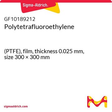 Polytetrafluoroethylene (PTFE), film, thickness 0.025&#160;mm, size 300 × 300&#160;mm