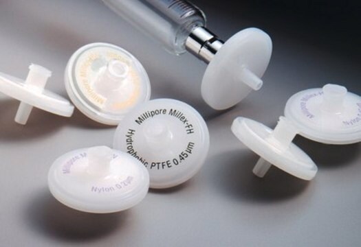 Millex&#8482;疏水PTFE针式过滤器 pore size 0.45&#160;&#956;m, diam. 25&#160;mm, non-sterile