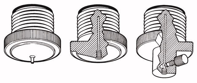 Bottom-drip adapter for large columns Luer tip and flow-regulator valve, 0 to 1mm adjustable bore, PTFE