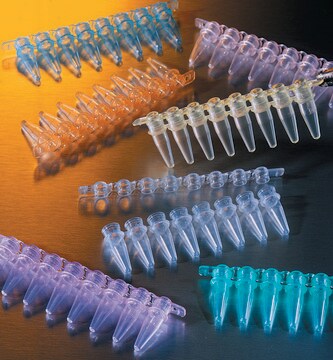 Corning&#174; Thermowell PCR 8 well strip tubes with caps 1 × 8 PCR tube strips, 0.2 mL, clear